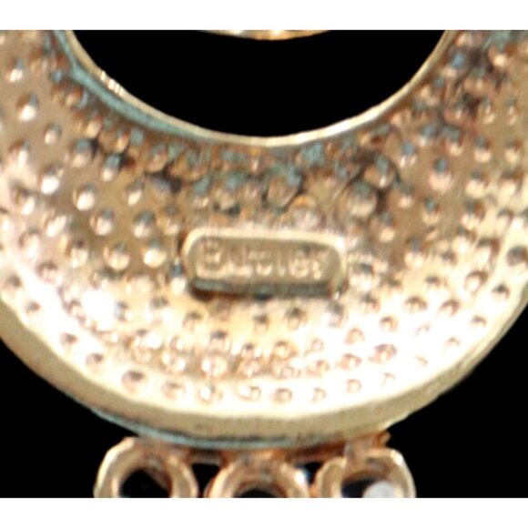 Butler Fifth Ave Faux Pearl Necklace Mother of Pearl Cabochons Rhinestones - Picture 6 of 8